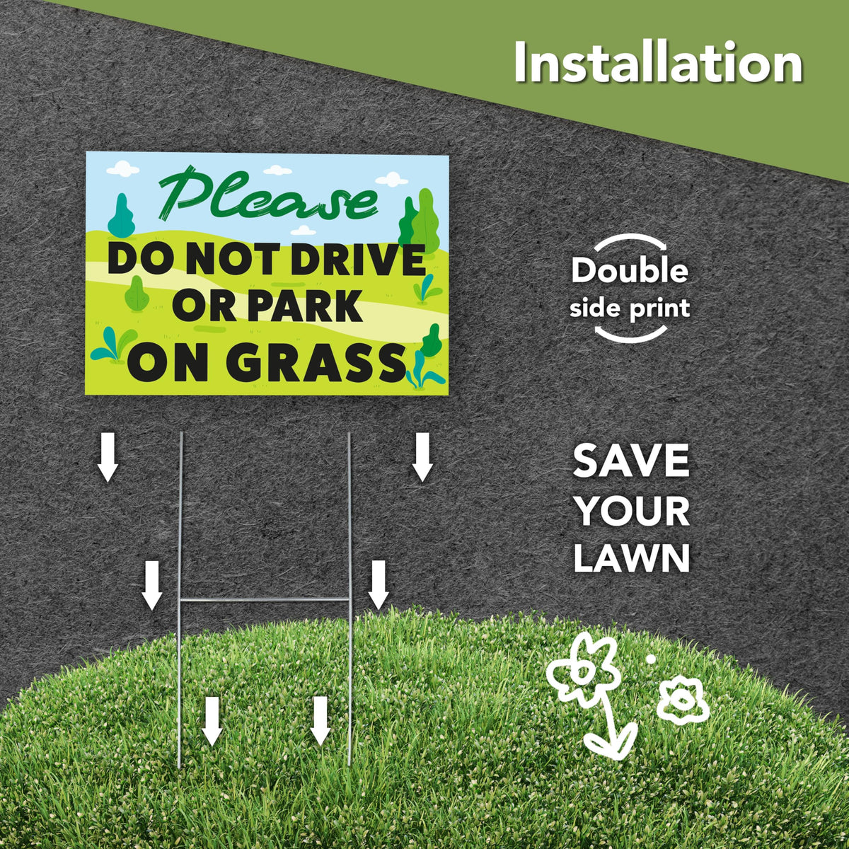Dimarongton waterproof wind-resistant signage withstands rain and sun.