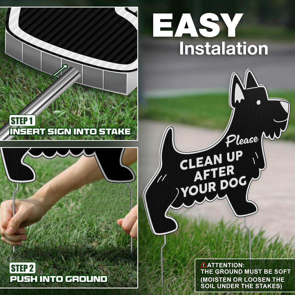 DIMARONGTON weather-resistant corrugated plastic sign withstands outdoors