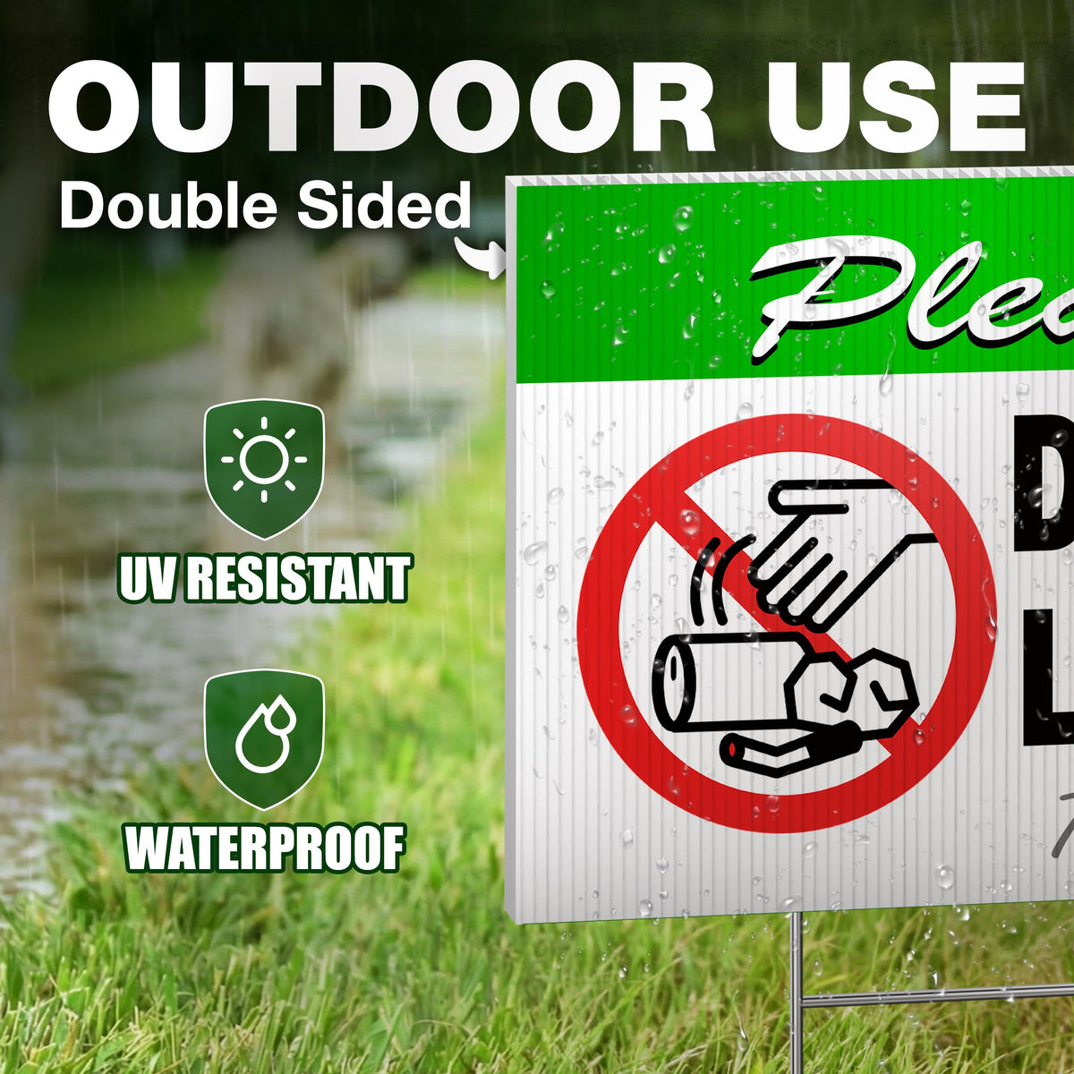 DIMARONGTON weatherproof coroplast sign designed for yard use