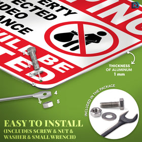 DIMARONGTON weatherproof sign kit includes stakes and hardware for quick setup.