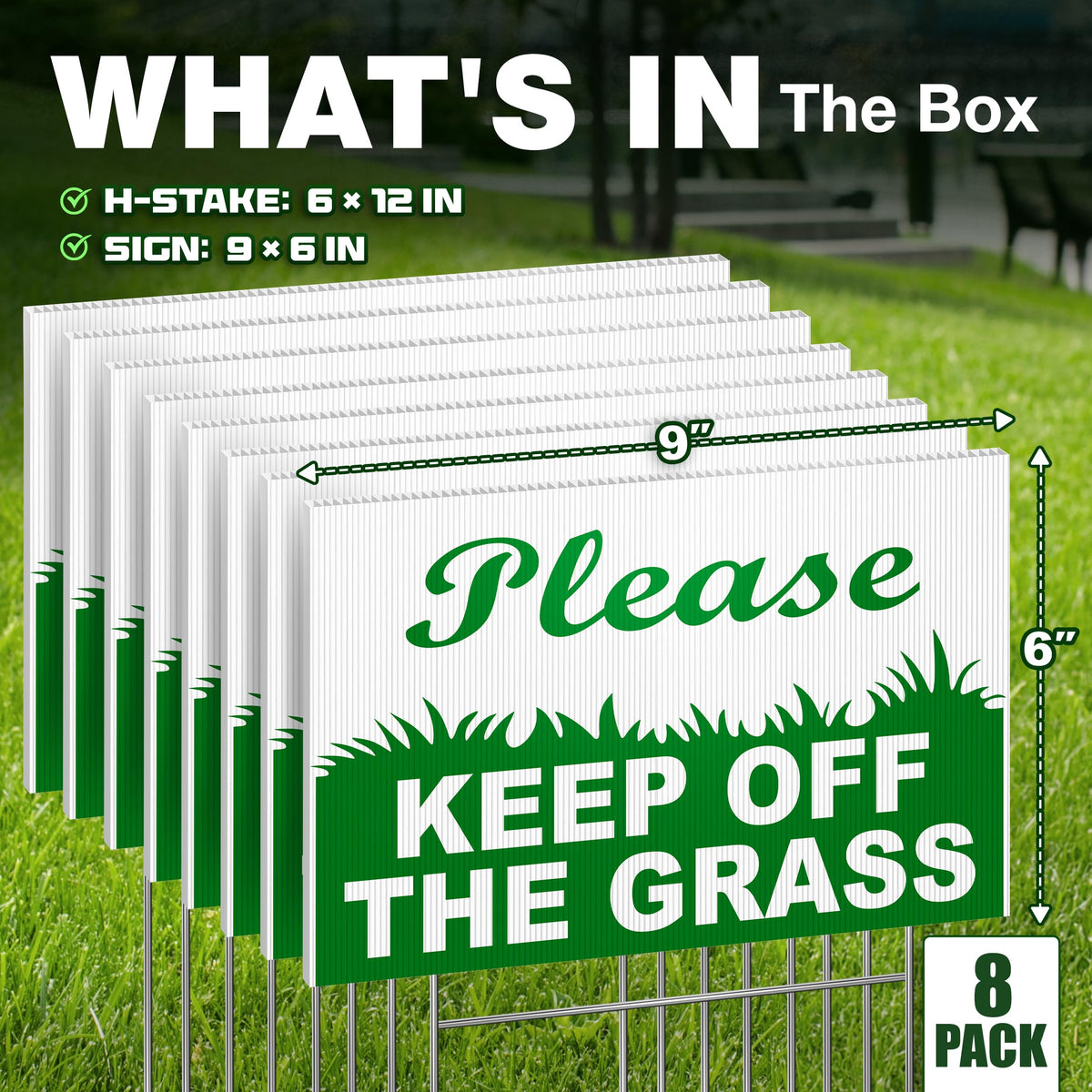 DIMARONGTON Yard sign with H-stake included, simple ground setup.