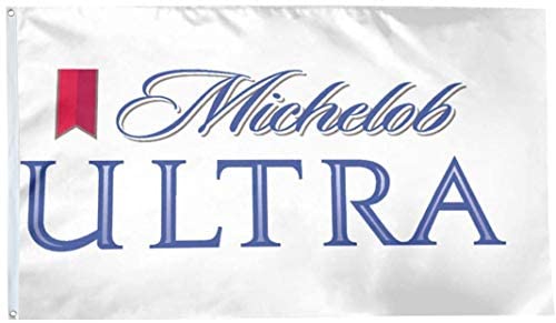 Dimike Michelob Ultra flag banner, left-side heading, ideal for clear street or venue signage.