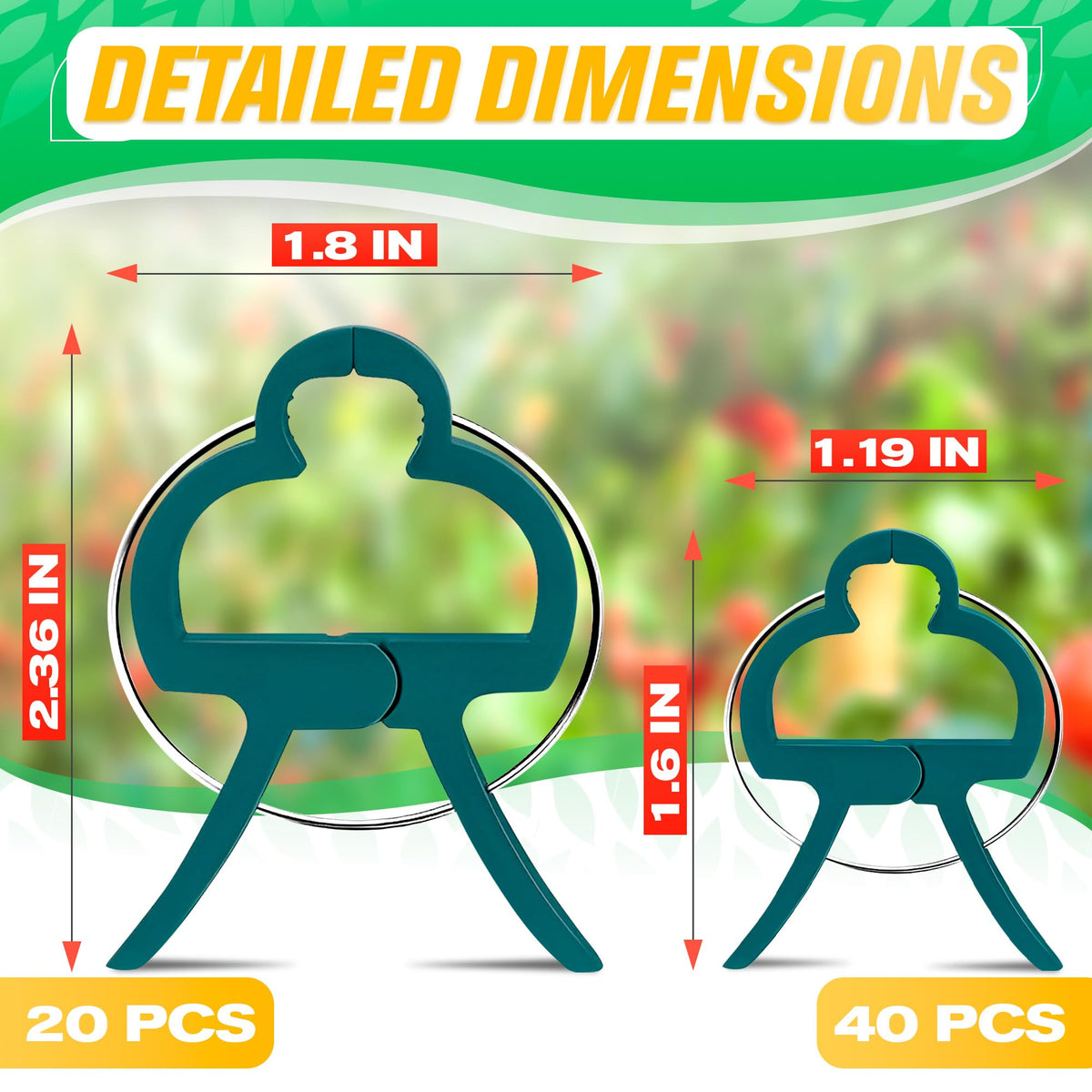 DIMROM two-size clips adapt to stem thickness for growth