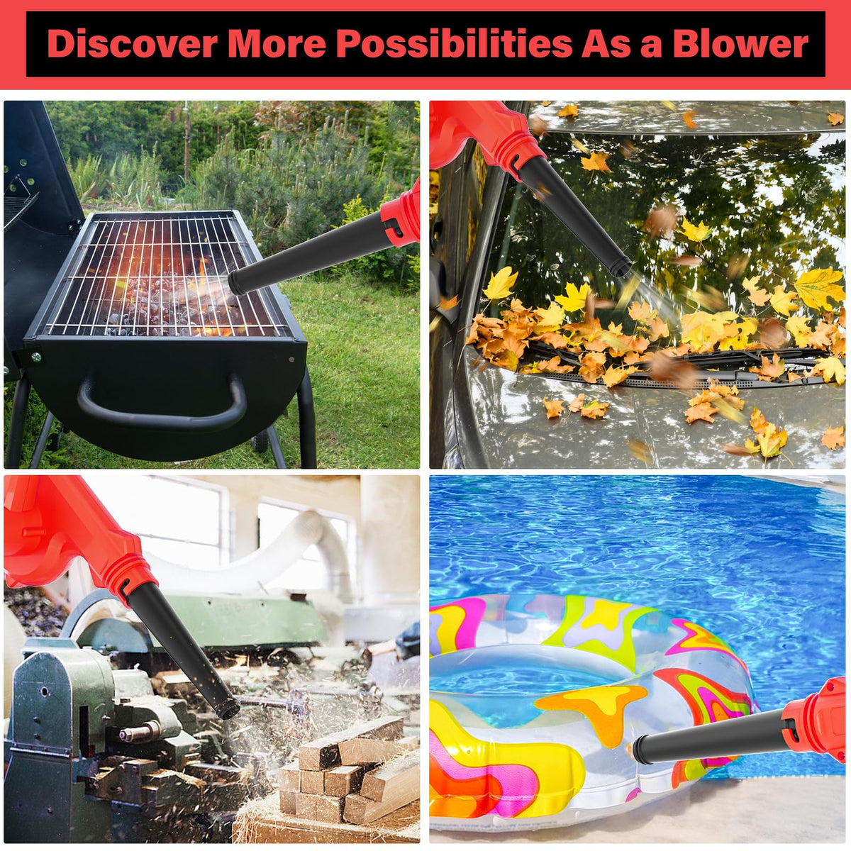 Dinftin ergonomic anti-slip handle supports comfortable, extended use.