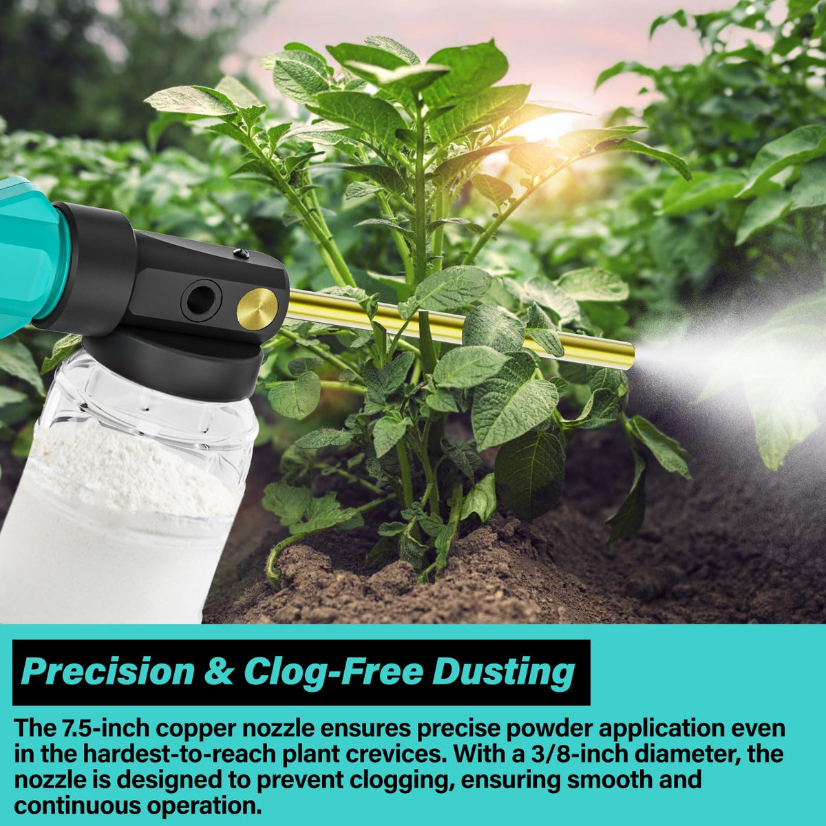 Dinftin duster transforms into a leaf blower for quick cleanup.