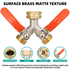 DINGBAI hose splitter with shutoff allows controlled flow.