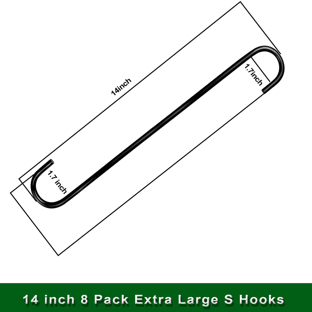 DINGEE eight-pack S hook for garden tools and outdoor use.