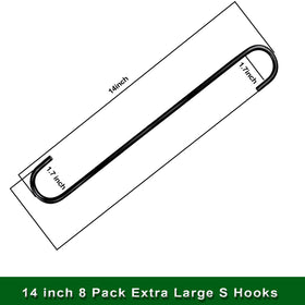 DINGEE eight-pack S hook for garden tools and outdoor use.