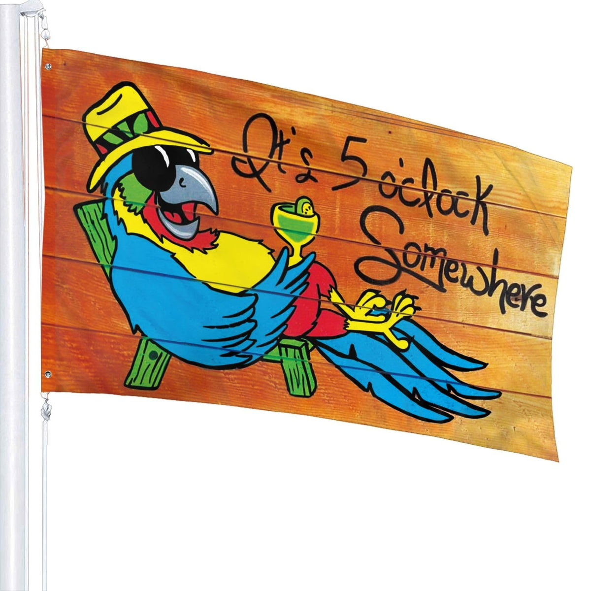Dingtaifeng parrot-flag waving in breeze enhances garden ambiance and celebrations
