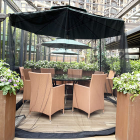 Universal DINHAND mesh suits most outdoor umbrellas and cantilever styles.