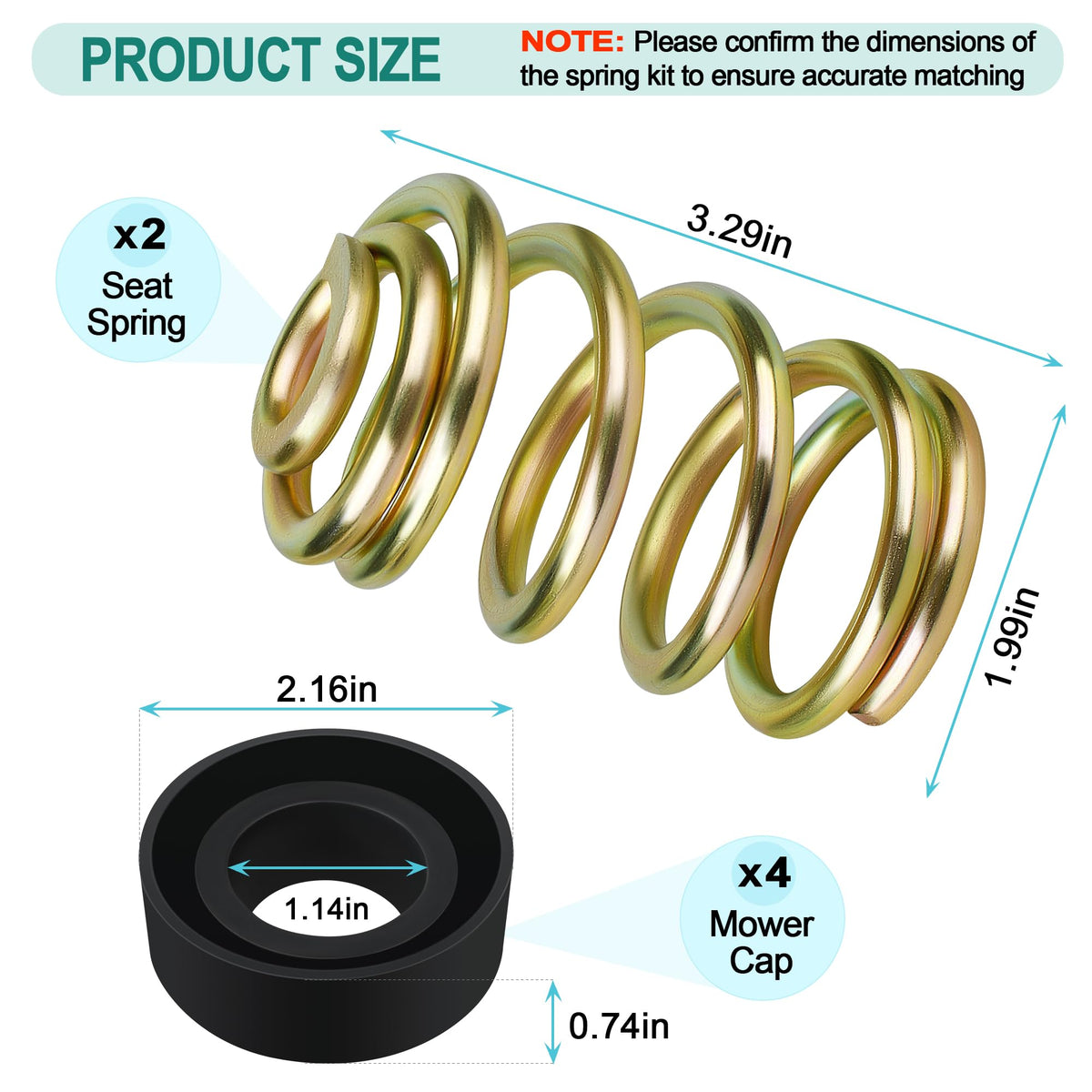 Dinlon 422127 mower cap improves seat stability during mowing.