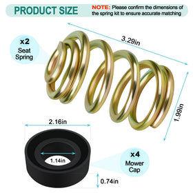 Dinlon 422127 mower cap improves seat stability during mowing.