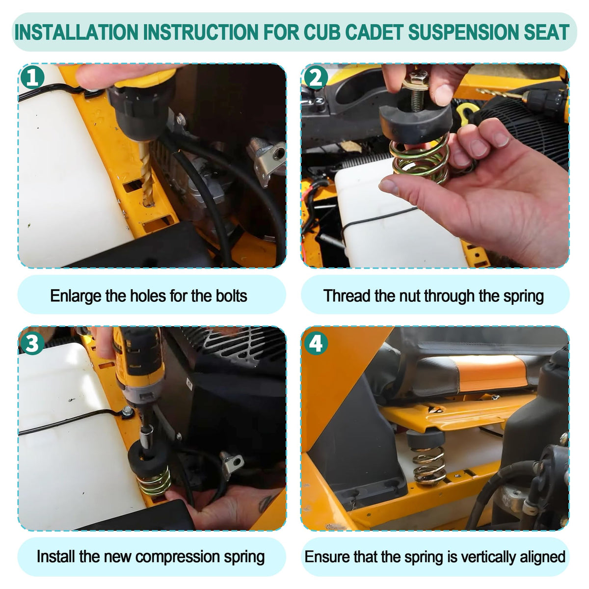 Dinlon easy-installation kit enables quick suspension upgrades.