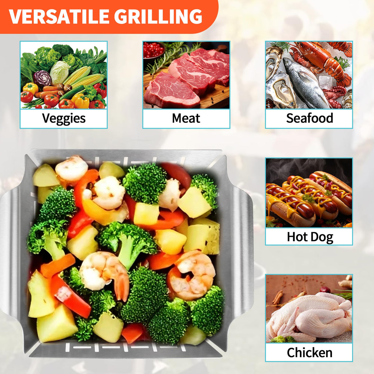 Dinlon grill basket dishwasher-safe for quick, hassle-free cleanup.