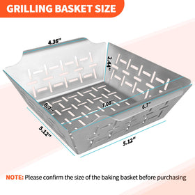 Dinlon grill basket weber-compatible fits Weber grills for versatile outdoor cooking.