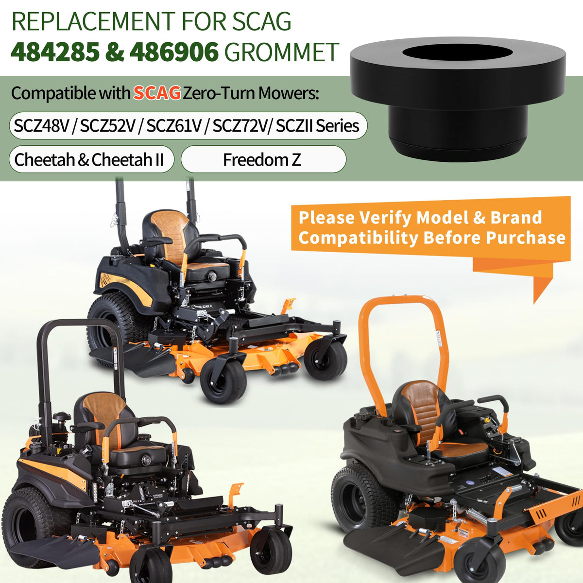 Dinlon grommet close-up, premium rubber resists heat and wear.