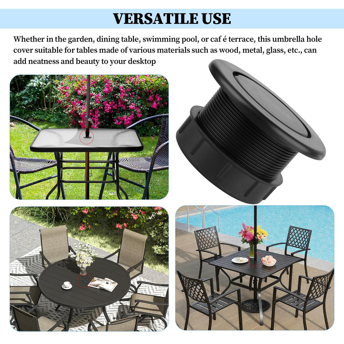 Dinlon used at outdoor cafe or poolside with a clean, stable setup.