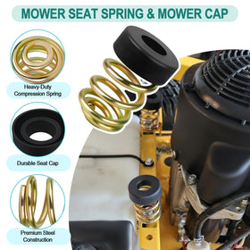 Dinlon heavy-duty spring enhances comfort on uneven turf.