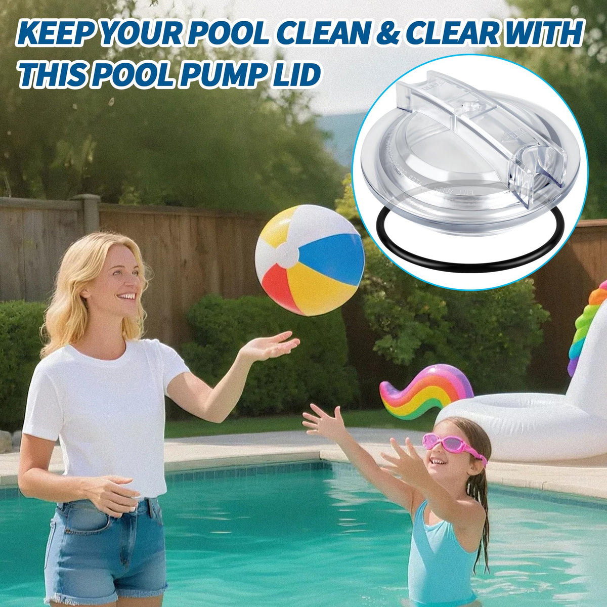 Durable clear plastic Dinlon SPX3100D pump lid for long‑lasting use.