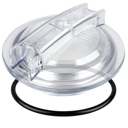 Dinlon SPX3100D pump lid with visible strainer for easy debris checks.