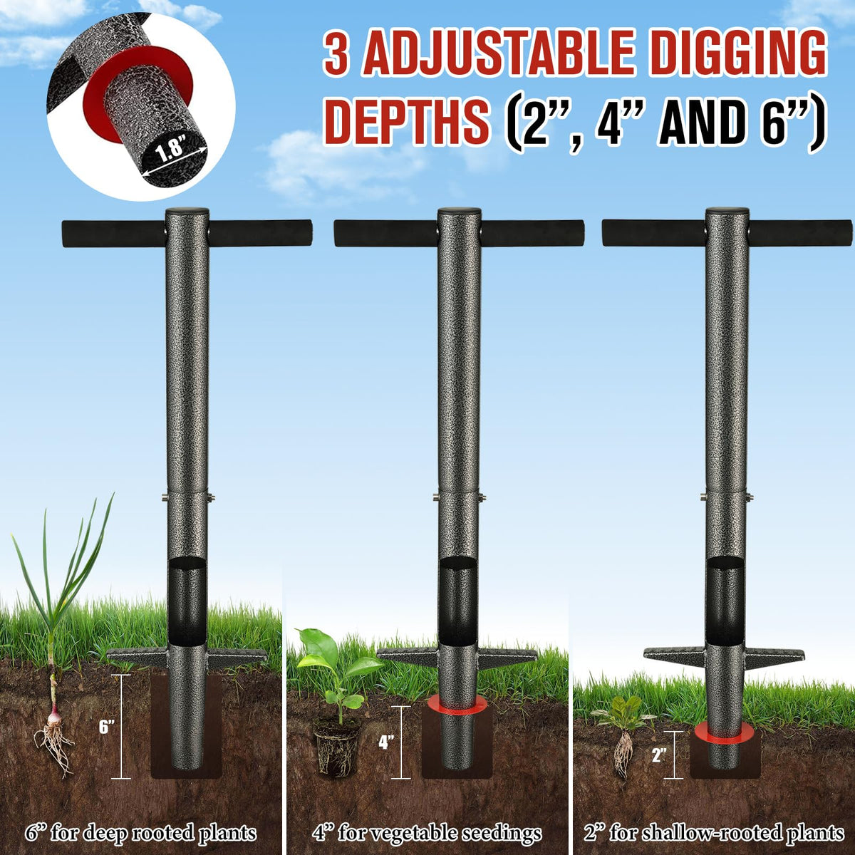 DIOVPLX adjustable 4in depth for mid-size bulbs and plugs.