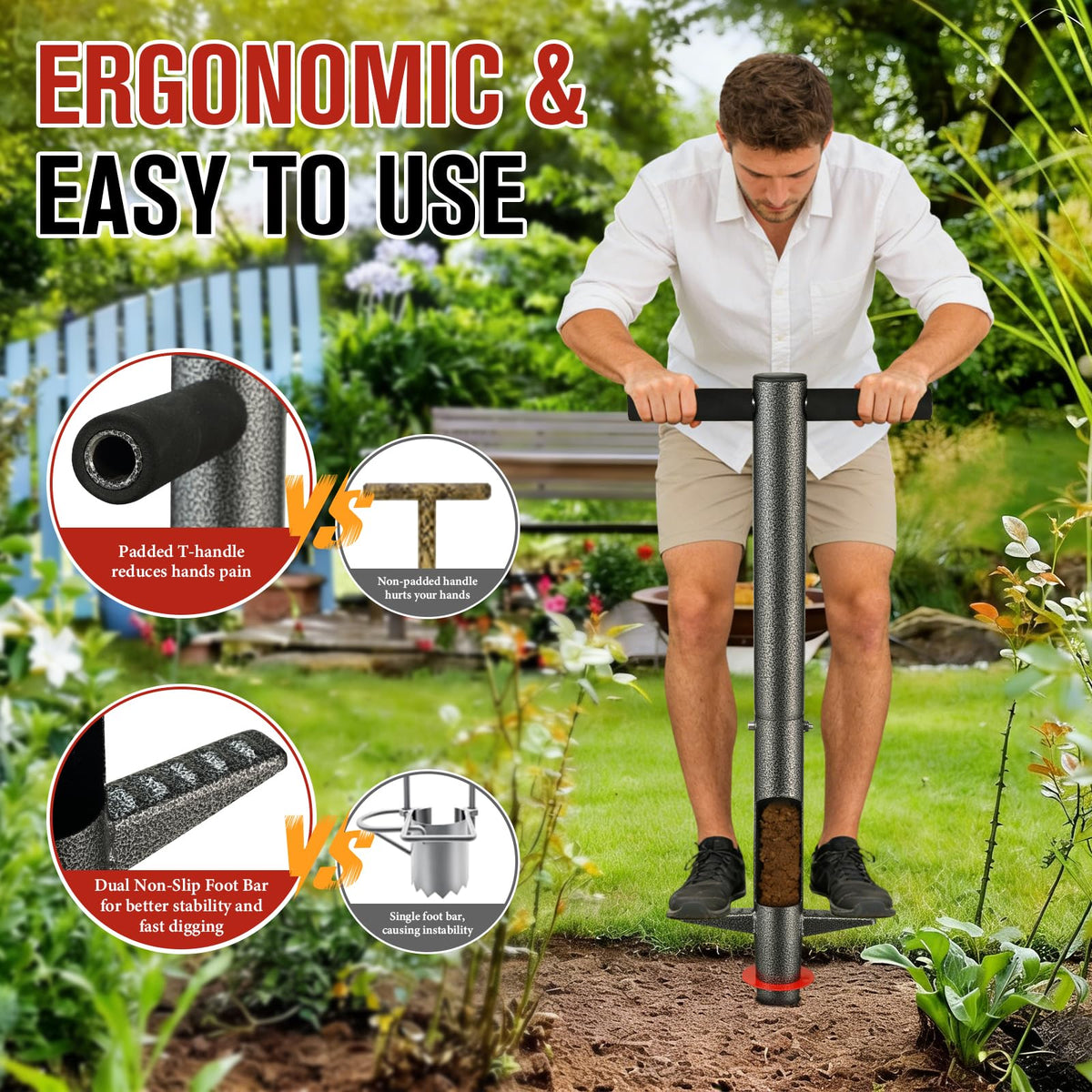 DIOVPLX adjustable 6in depth for deep-rooted plants.