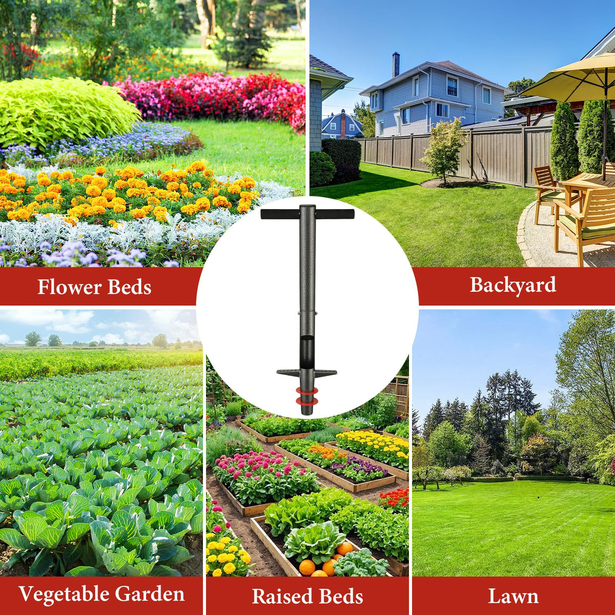 DIOVPLX sod plugger in action for lawn plugs and bulbs.