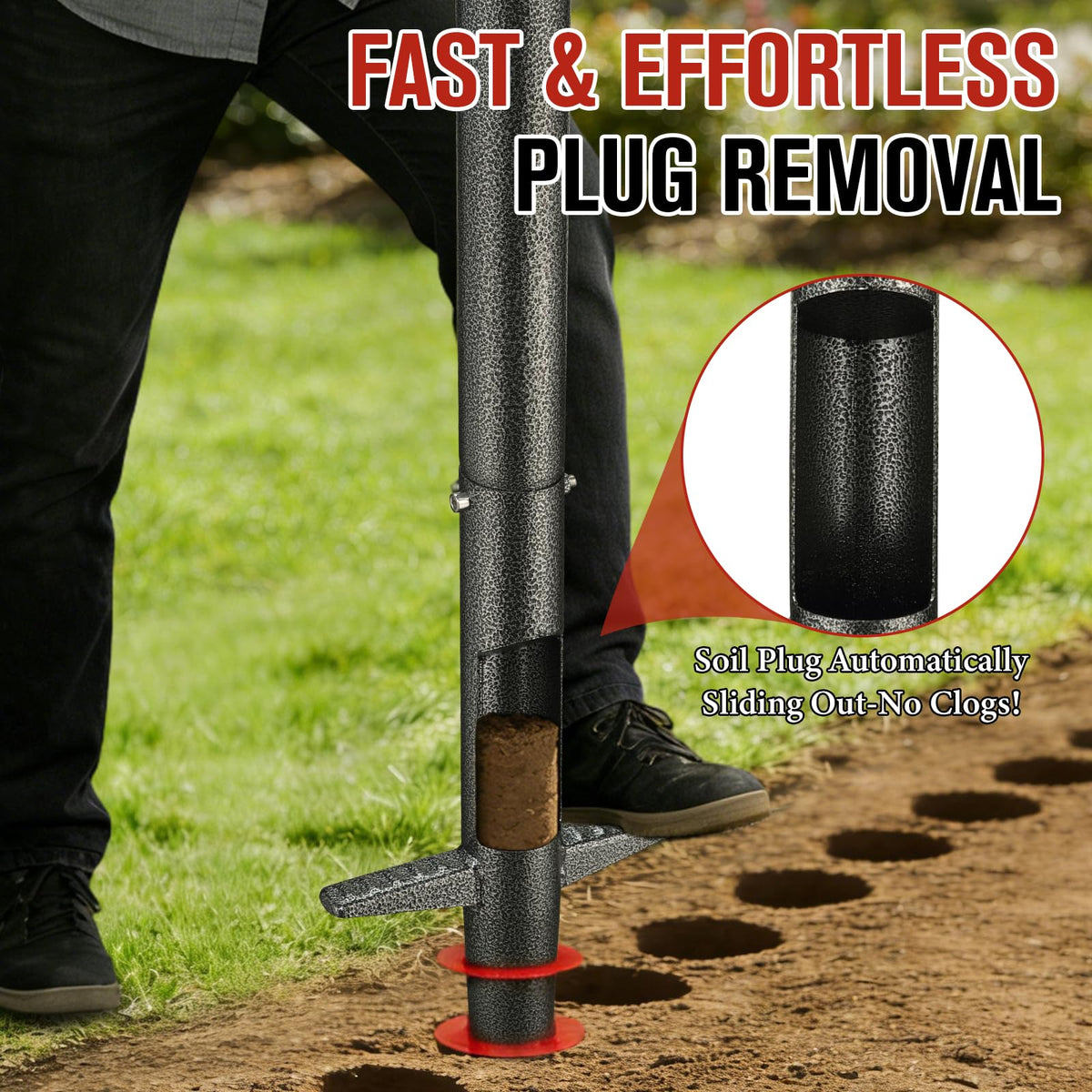 DIOVPLX standing-handle planter enables upright gardening and back comfort.