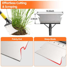 DIOVPLX weed scraper metal blade removes stubborn roots
