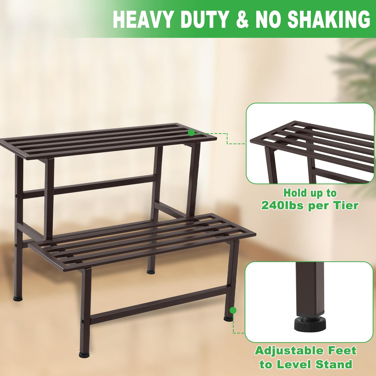 Dipion ladder display highlights sturdy 20x20mm pipes
