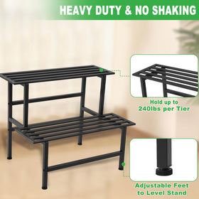 Dipion metal stand for indoor-outdoor use with rustproof coating