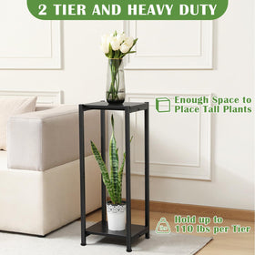 Dipion cross-bar stability features on a tall plant stand