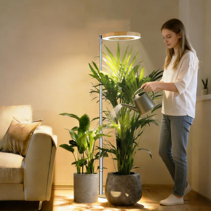 Dirciky wood-grain grow light design enhances decor while supporting plants