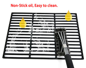 Two-piece set of cast iron grates for versatile grilling replacements.