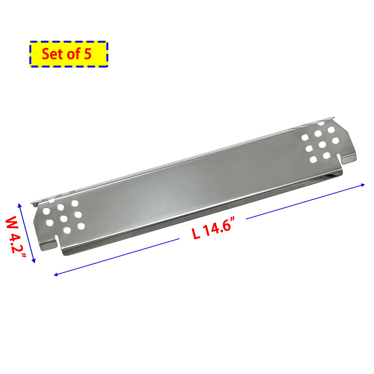 Direct Store DP149 stainless steel heat plate close-up, durable Nexgrill replacement