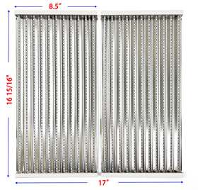 Stainless steel emitter plates built for durability in Charbroil infrared grills.