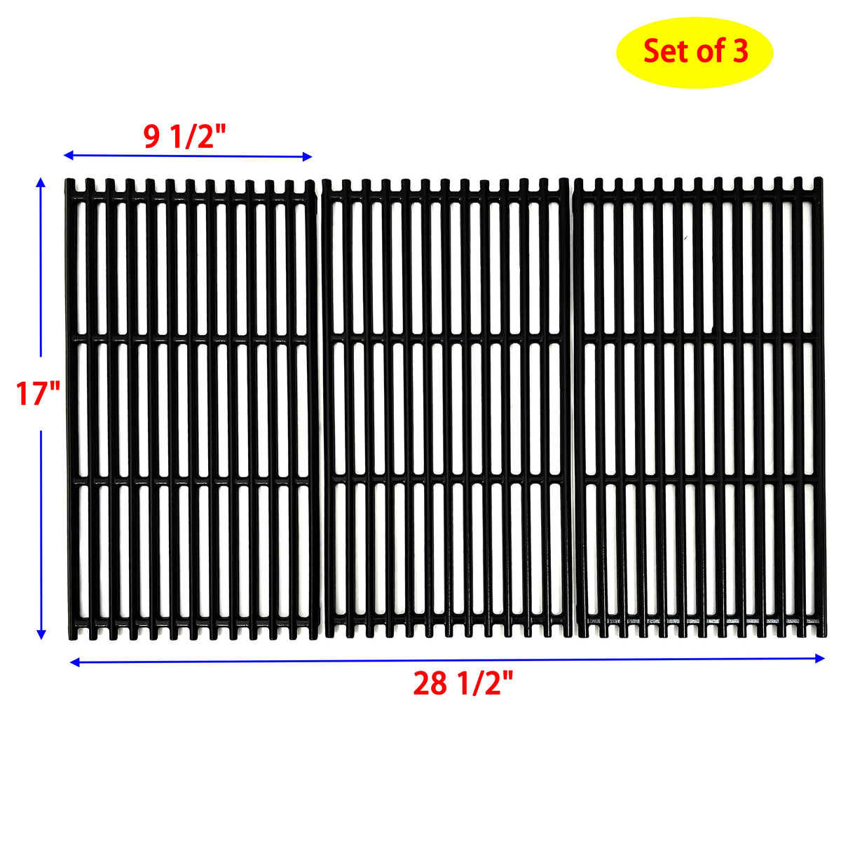 Direct Store porcelain-coated cast-iron grates resist sticking and clean easily after grilling.