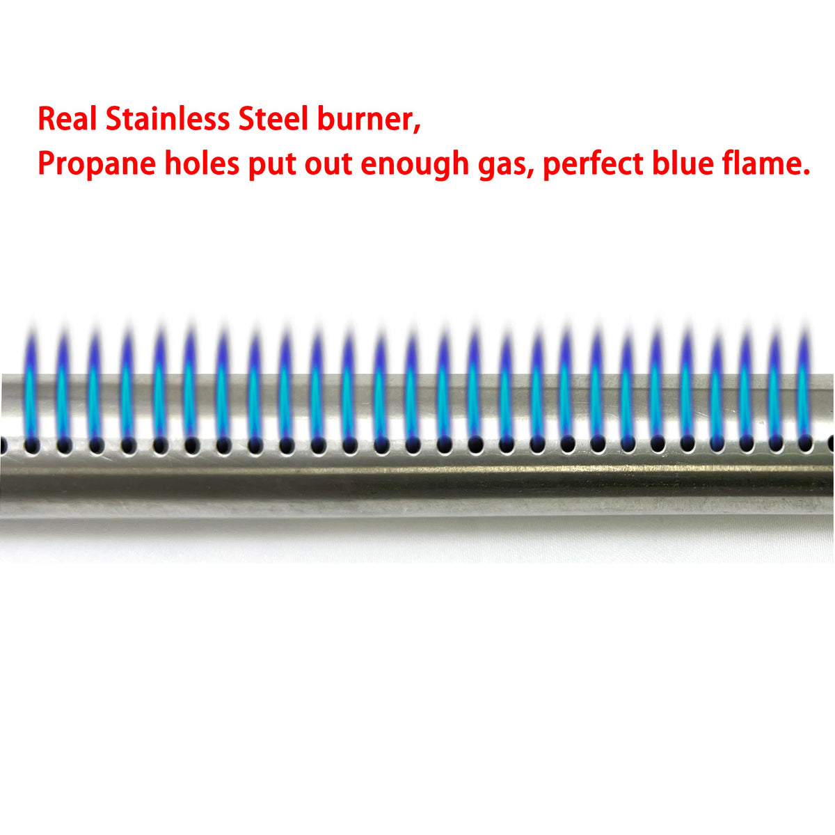 Stainless steel burner and heat plate combo for durable outdoor grilling