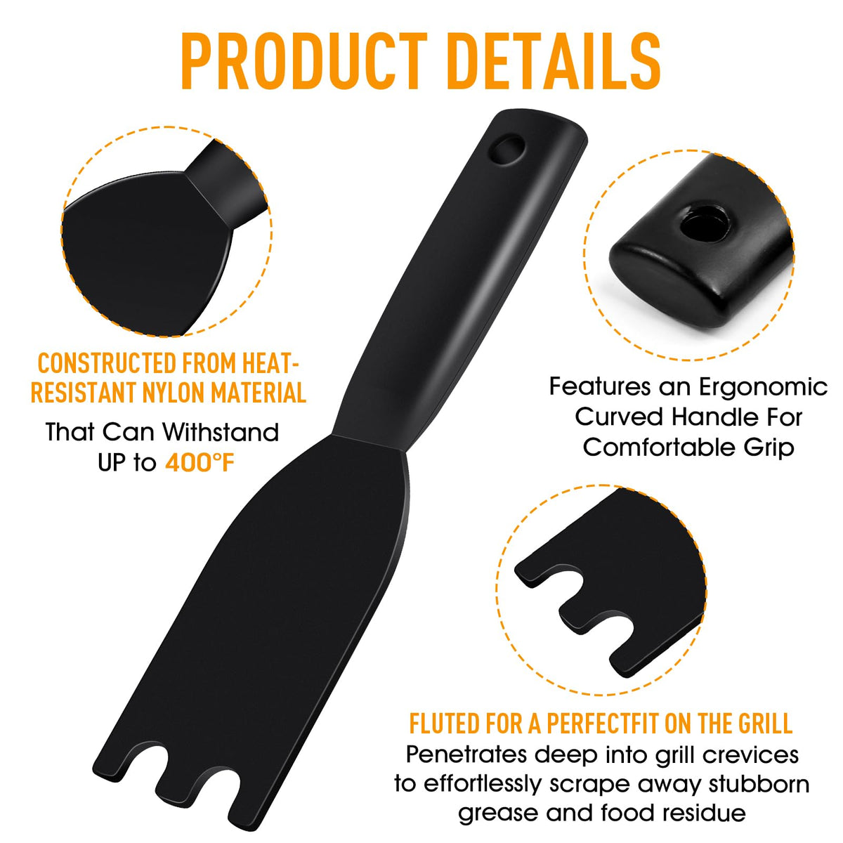 Dirvcp precision groove scraper with 0.44-inch spacing removes embedded grease