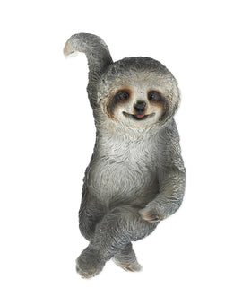 Distinctive Designs grey sloth pot hanger adds whimsy to indoor planters