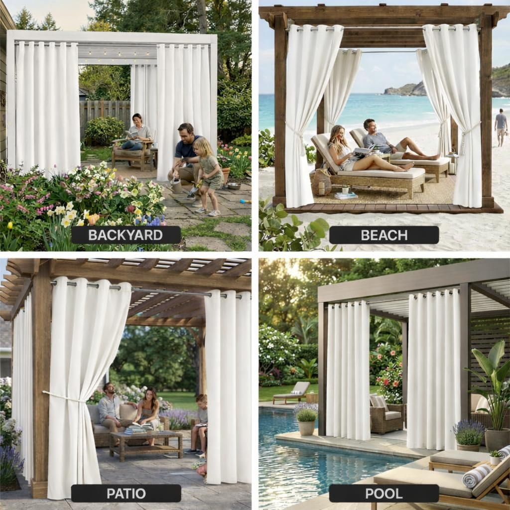 DIVA EN CAMINO DEC cream curtain providing sun shading with a soft finish.