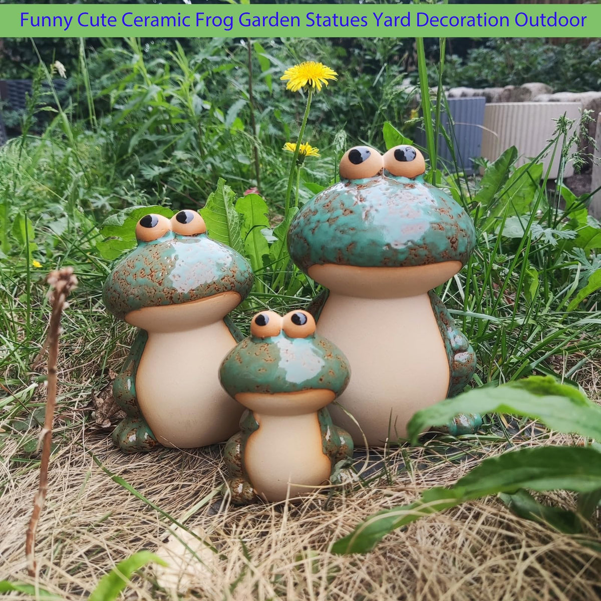 DIY Hub ceramic frog baby statue brightens fairy gardens and edging