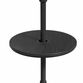 Diyfire umbrella table top view showing space for drinks under shade