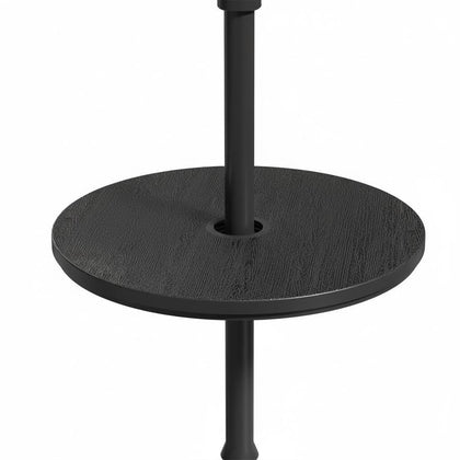 Diyfire umbrella table top view showing space for drinks under shade