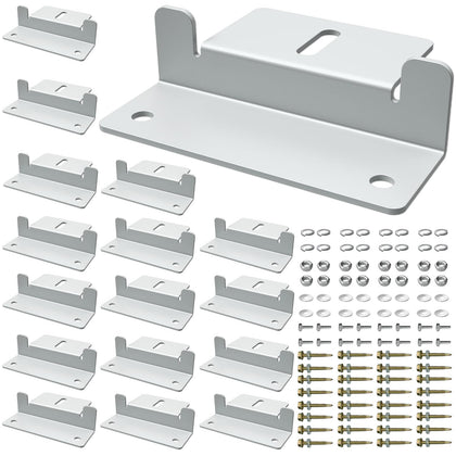 DIYIIRON 16-unit Z Bracket roof-mount for easy solar panel installation on rooftops.