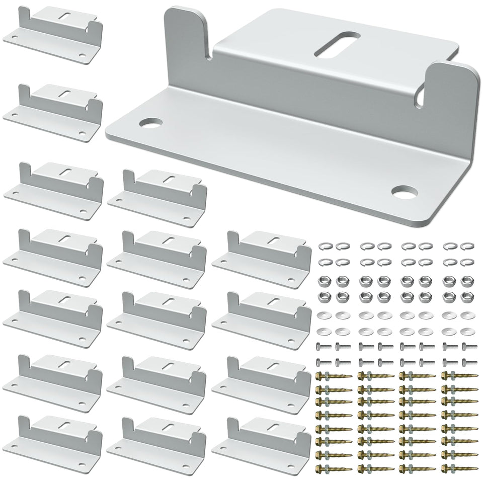 DIYIIRON 16-unit Z Bracket roof-mount for easy solar panel installation on rooftops.