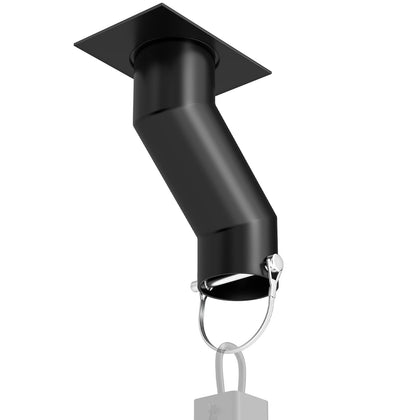 DIYIIRON black metal rain chain adapter installation guide shows secure setup and alignment