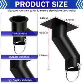 DIYIIRON outdoor rain chain adapter channels water from gutter to drainage safely