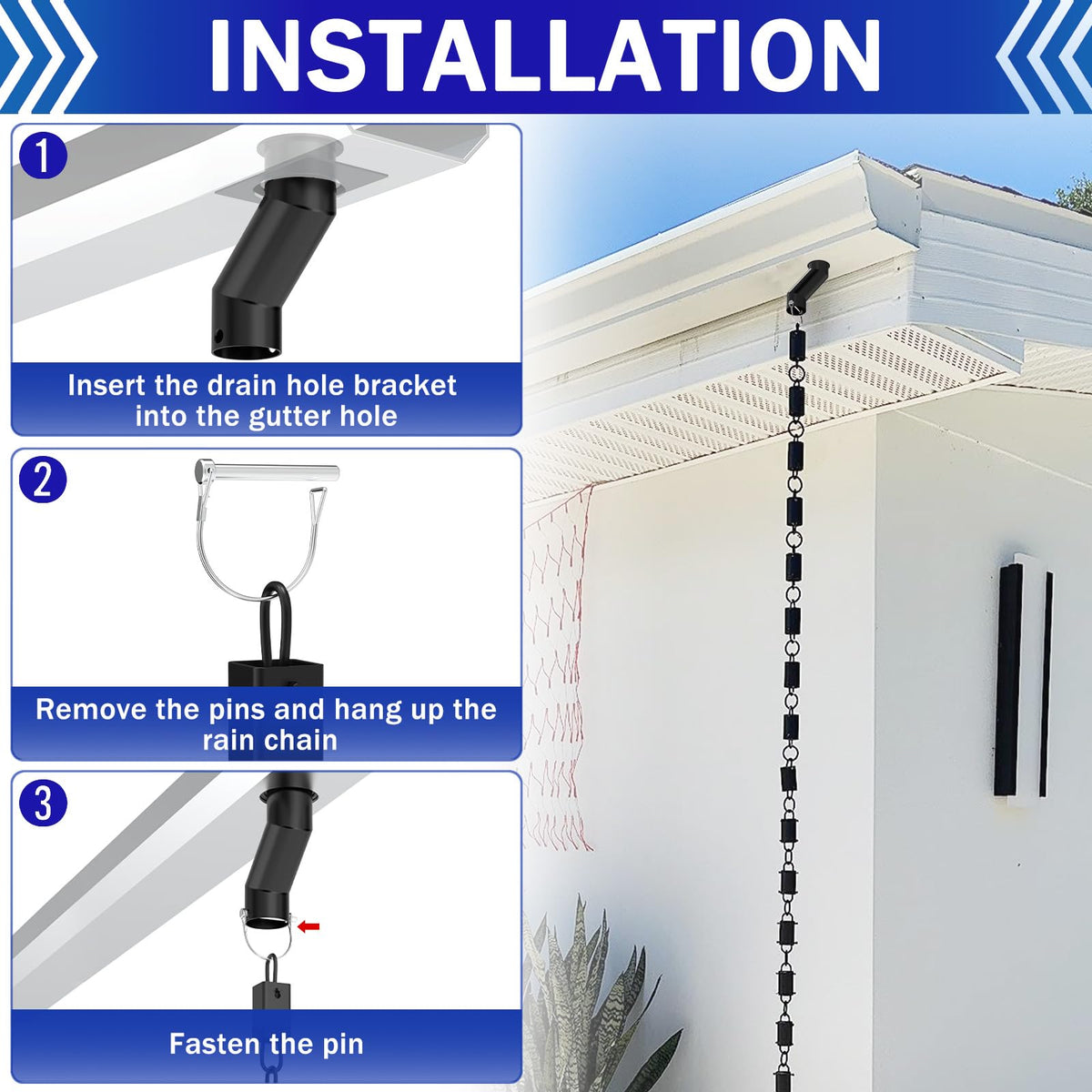 Close-up of DIYIIRON stainless steel adapter highlights rust-proof finish for outdoors