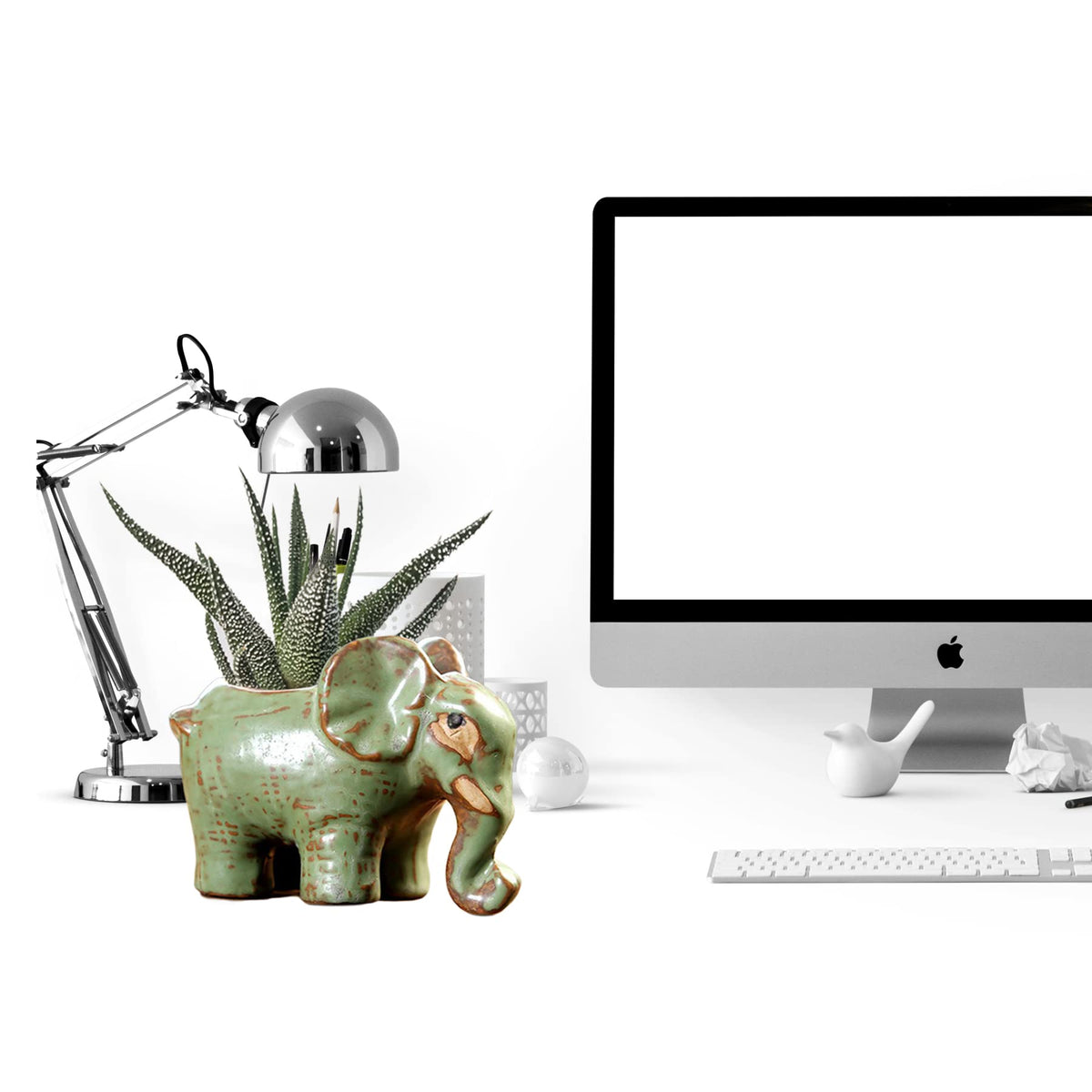 DIYOMR animal planter succulent pot adds cute charm with greenery